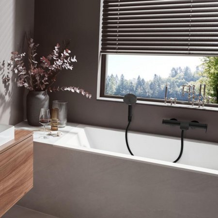 Смеситель для ванны Hansgrohe Vivenis 75420670 черный матовый