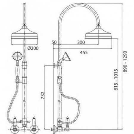 Душевая стойка Cezares DIAMOND-CD-01-Sw хром