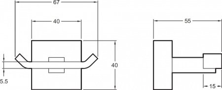Крючок Jacob Delafon Mecanique E77867-CP Хром