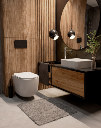 Раковина накладная 40см AQUAme AQM5008 белый