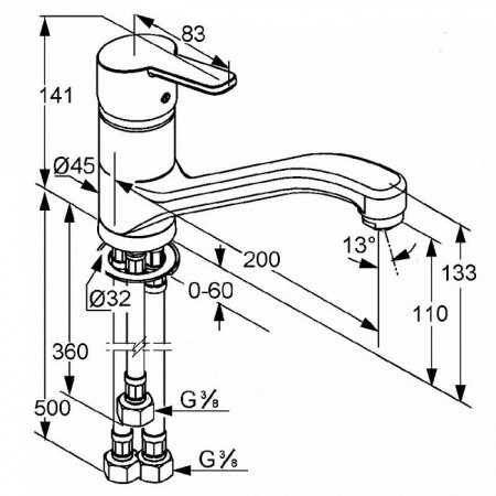 Смеситель для кухни Kludi Logo Neo 379190575 хром