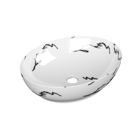 Раковина накладная 51см Point Артемида PN43151WB белый с рисунком