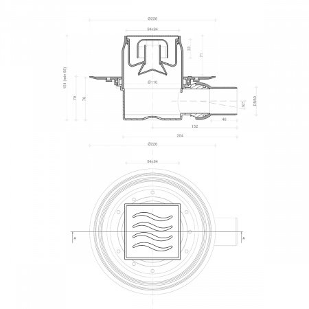 Душевой трап Pestan Confluo Standard 13000067 с решеткой