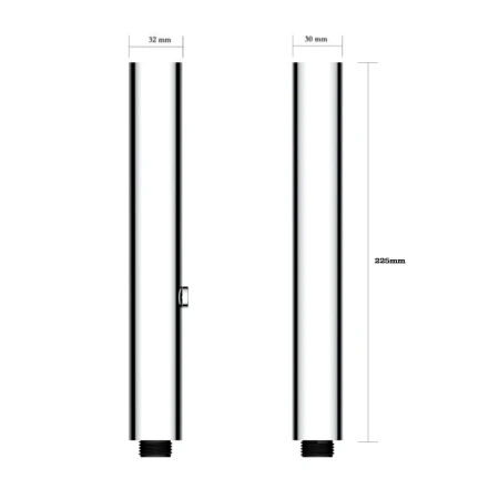 AQM8505CR Ручной душ микрофон 225 мм, 4 режима, слайдер, материал - сталь, цвет хром
