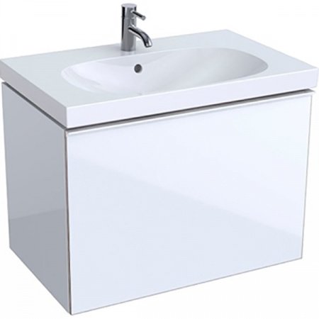 Тумба под раковину Geberit (Keramag) Acanto 74 подвесная Белое стекло