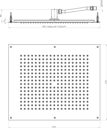 Верхний душ Bossini Dream H38391.030 хром