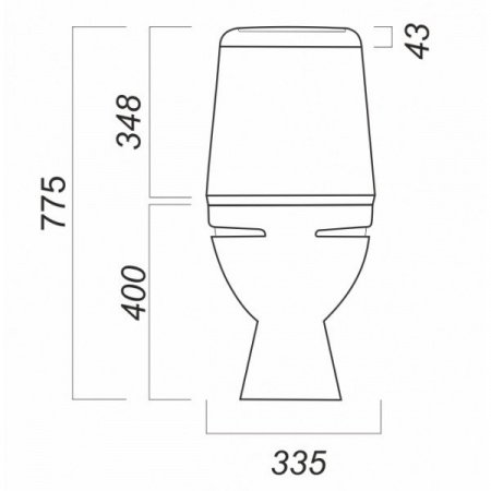 Унитаз Sanita Идеал эконом IDLSACC01090113 белый с бачком и стандартным сиденьем