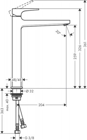 Смеситель для раковины-чаши Hansgrohe Metropol 32512990 золото