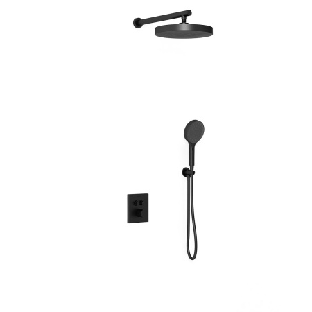 Душевой комплект Vincea Inspire VSFW-3I21T2MB встраиваемый, термостатический, 2 режима, черный