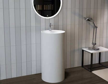 Раковина напольная 45см MonteBianco Pisa Rubinetto 11234 белый матовый