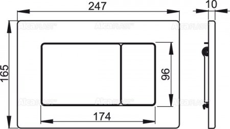 Кнопка смыва AlcaPlast ALCA M279 сталь