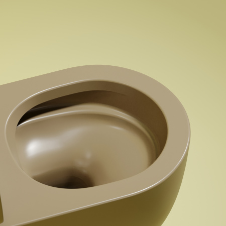 Унитаз подвесной безободковый Ceramica Nova Modena Rimless CN6063MC капучино матовый