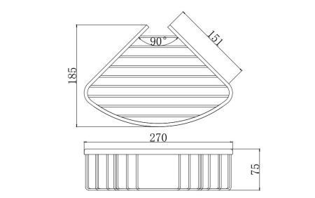Угловая полка Aquatek Вега AQ4006CR хром
