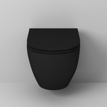 Унитаз подвесной Grossman GR-4455BMS черный матовый, с сиденьем микролифт