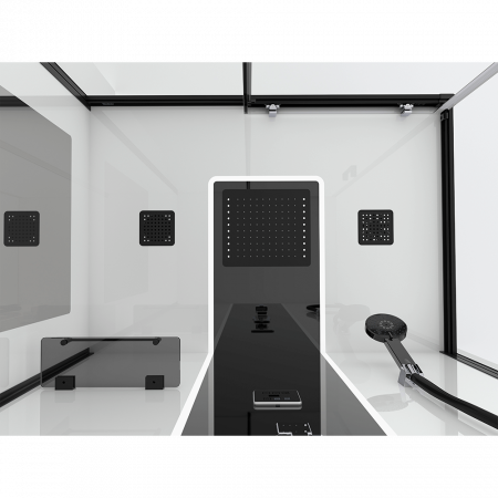 Душевая кабина Black&White G8800 110x80x225 профиль черный матовый, стекло прозрачное