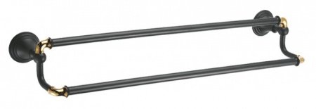 Держатель для полотенец Fixsen Luksor FX-71602B Черный Золото