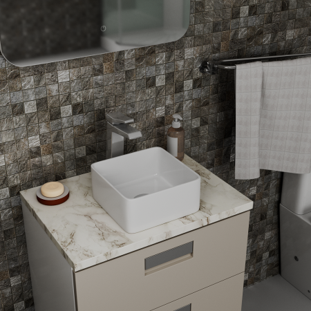 Раковина накладная 24см D&K Berlin DT1431116 белый