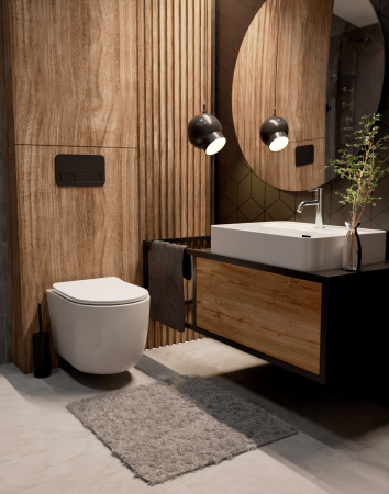 Раковина накладная 59см AQUAme AQM5004 белый