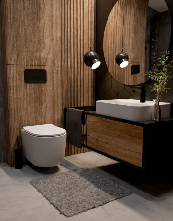 Смеситель для раковины AQUAme Monza AQM6310MB черный матовый