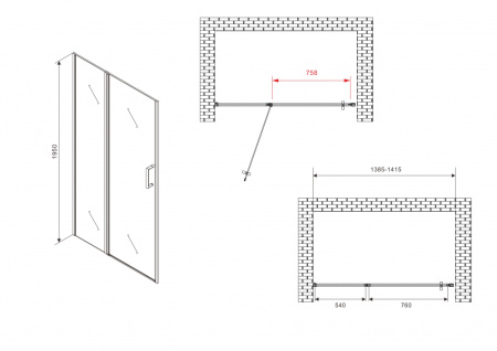 Душевая дверь ABBER Sonnenstrand AG04140S