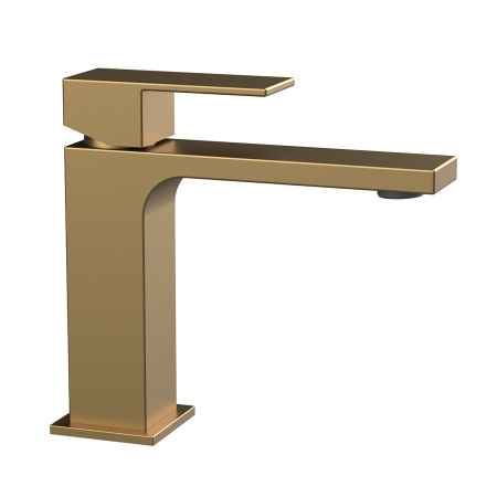 Смеситель для раковины Vincea Cube VBF-1C01BG золото матовое