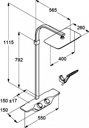 Душевая стойка Kludi Cockpit Discovery 8020091-00