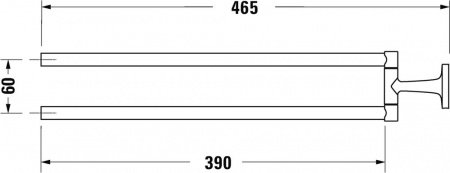 Держатель для полотенец Duravit Starck T 0099411000 Хром