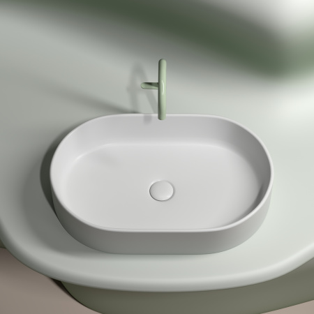 Раковина накладная 60см Ceramica Nova Element CN6048MW белый матовый