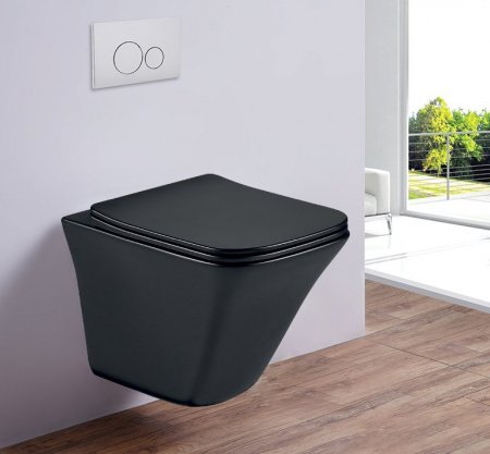 Унитаз подвесной Esbano LUCHENA-C черный матовый, с сиденьем микролифт