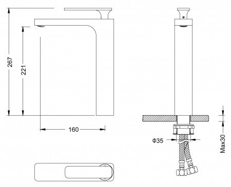 Смеситель для раковины Timo Torne 4311/02F антик
