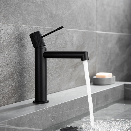 Смеситель для раковины Vincea Desire VBF-1D1MB черный матовый