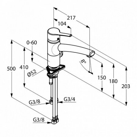Смеситель для кухни Kludi Trendo 335770575 хром