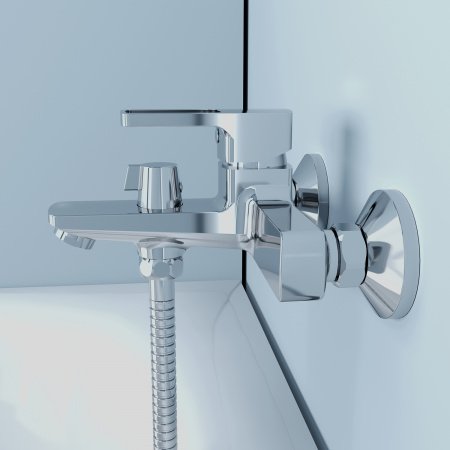 Смеситель для ванны с душем IDDIS Bild BILSB00i02WA хром глянцевый