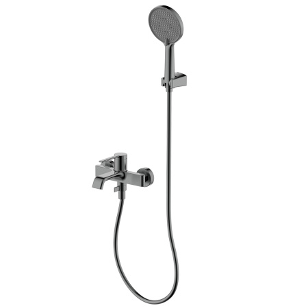 Смеситель для ванны с душевым набором AQUAme Asti AQM6412GM вороненая сталь