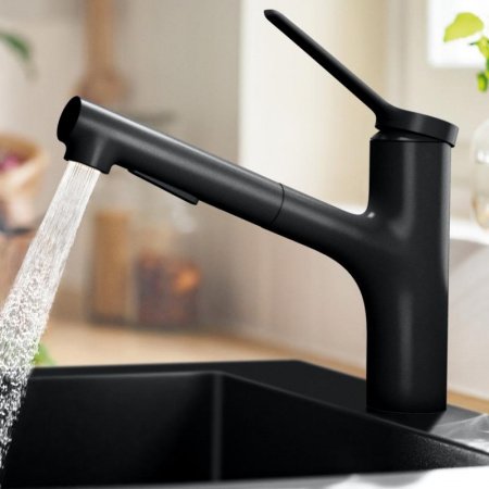 Смеситель для кухни Hansgrohe Zesis M33 74800670 черный матовый