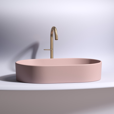 Раковина накладная 60см Ceramica Nova Element CN6048MP розовый матовый
