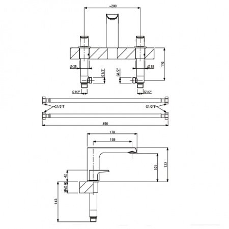 Смеситель для раковины Villeroy & Boch Liberty TVW10700700061 хром