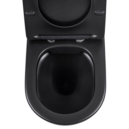 Унитаз подвесной безободковый Vincea Piatti VT1-11MB черный матовый, с сиденьем микролифт