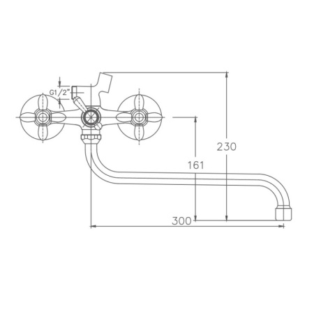 Смеситель для ванны Haiba HB2227, хром