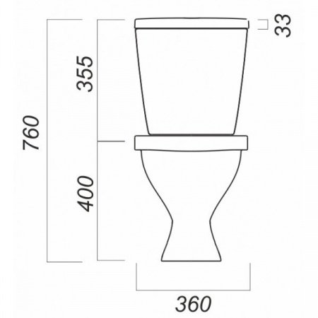 Унитаз-компакт Sanita Формат Эконом FRTSACC01090113 с бачком и стандартным сиденьем