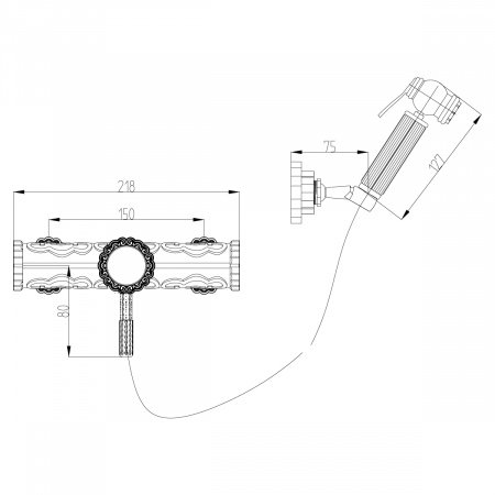 Смеситель для биде Lemark Jasmine  LM6618B бронза