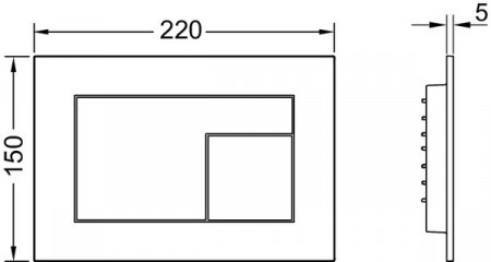 Кнопка смыва для унитазов TECE Velvet 9240732 черный