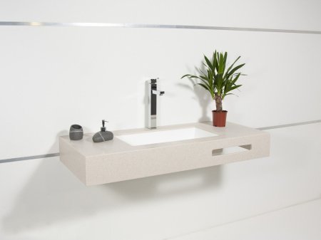 Раковина встраиваемая снизу 63см MonteBianco Castello Due 12124 белый матовый