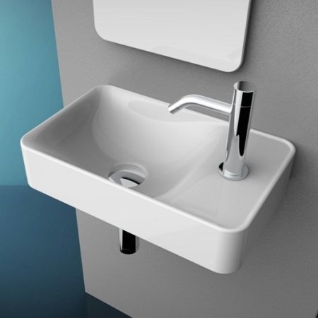 Раковина накладная 45см ArtCeram Savon LML003 белый