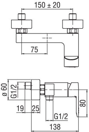 Смеситель для душа Nobili New Road RD00130CR Хром
