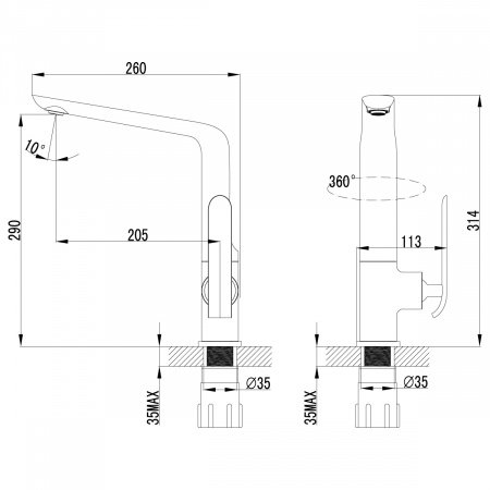 Смеситель для кухни Lemark Melange LM4905CW хром/белый