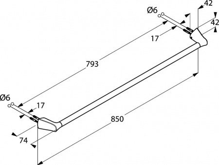 Полотенцедержатель Kludi Ambienta 5397905 Хром