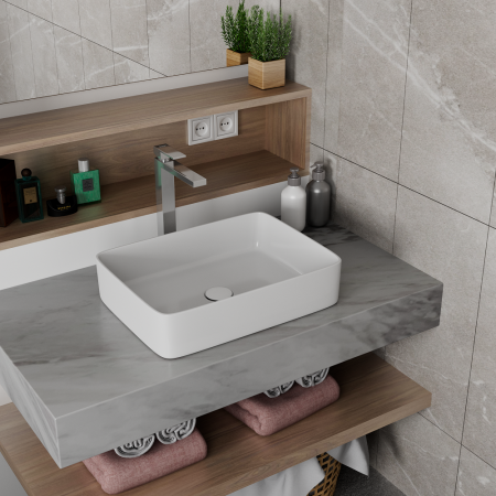 Раковина накладная 47см D&K Berlin DT1430216 белый