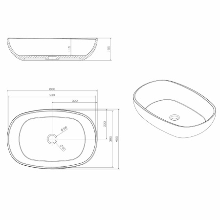 Раковина накладная прозрачная ABBER Kristall AT2805Vesuvian оливковая