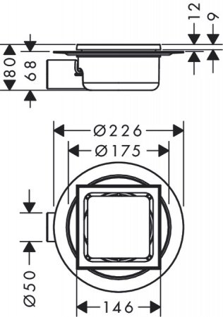 Душевой трап Hansgrohe RainDrain Spot 56055800
